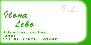 ilona lebo business card