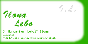 ilona lebo business card